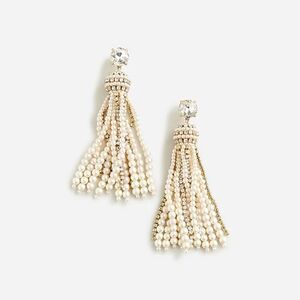 J.Crew | Crystal Ball Tassel Earrings |